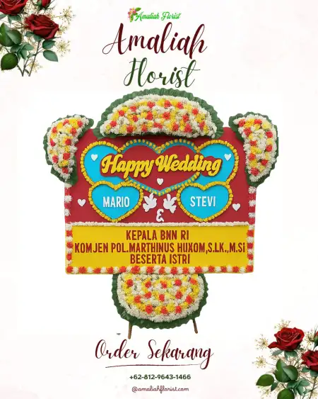 Papan Bunga Pernikahan Wampu
